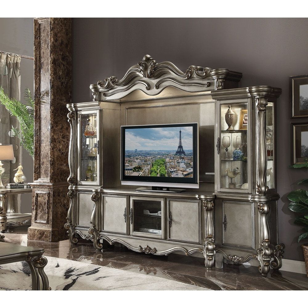 Acme Furniture Versailles 74'' Media Console | Wayfair For Versailles Console Cabinets (View 2 of 20)