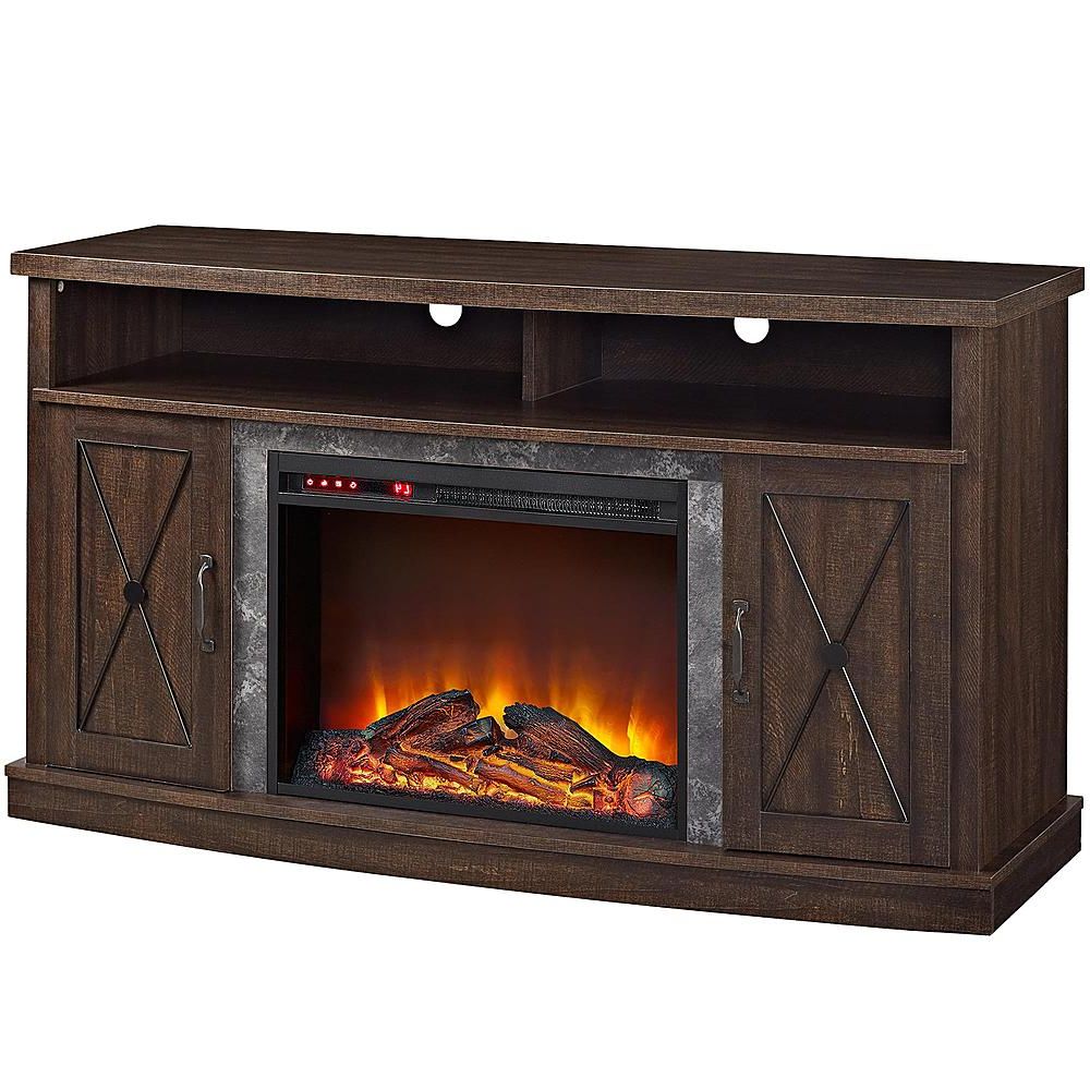 Ameriwood Home Barrow Creek Electric Fireplace Tv Stand Espresso 1809096com  – Best Buy With Tv Stands With Electric Fireplace (View 18 of 20)