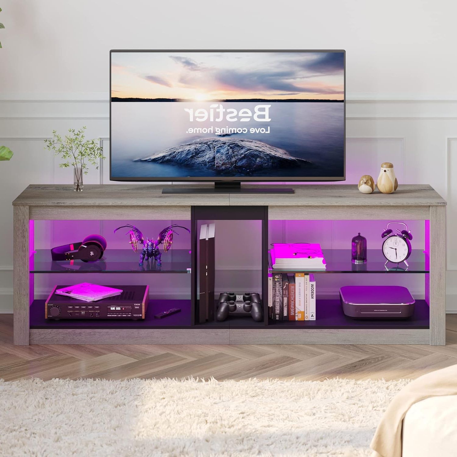 Bestier Rgb Tv Stand For 65 Gaming Entertainment India | Ubuy Inside Rgb Tv Entertainment Centers (Gallery 20 of 20)