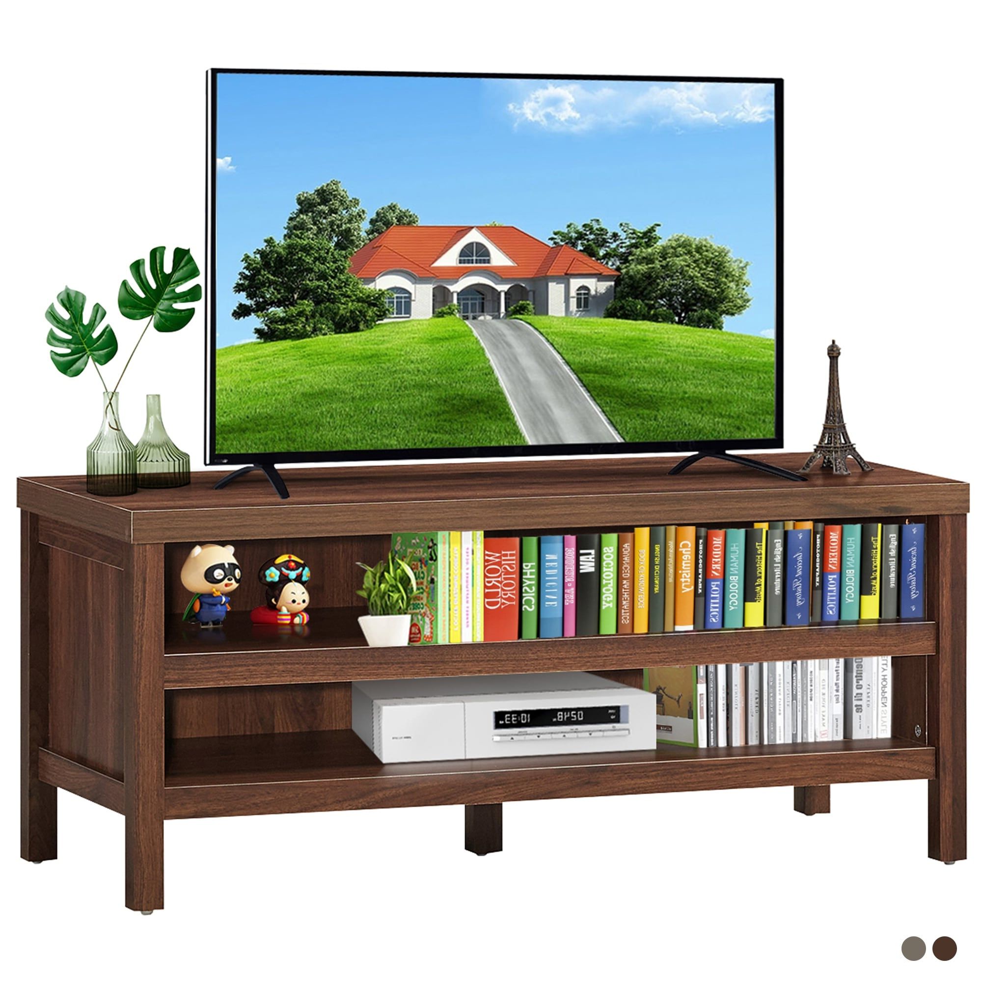Costway 3 Tier Tv Stand Console Cabinet For Tv's Up To 45'' W/ Storage –  42'' X  (View 3 of 20)
