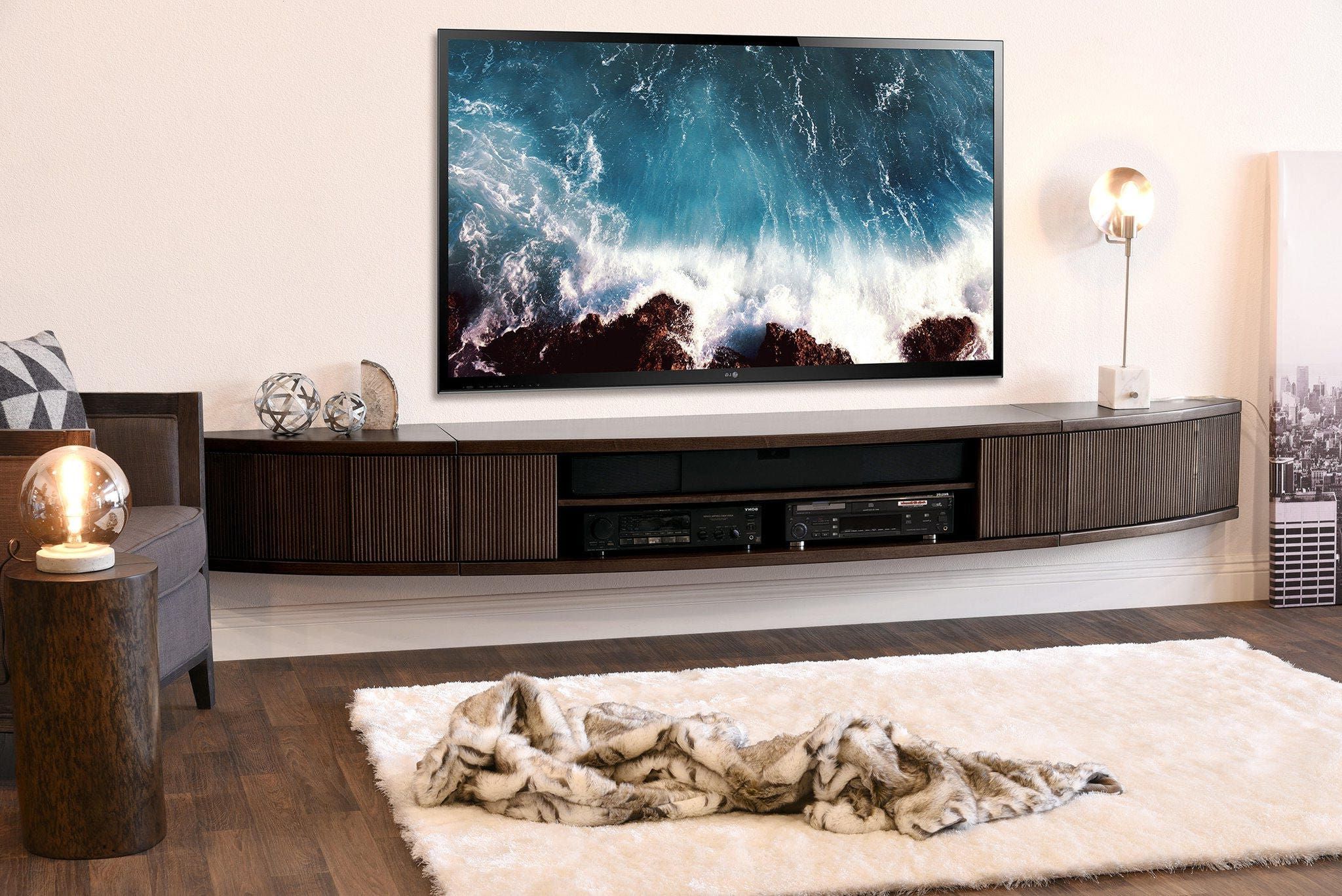 Featured Photo of 20 Best Ideas Wall Mounted Floating Tv Stands