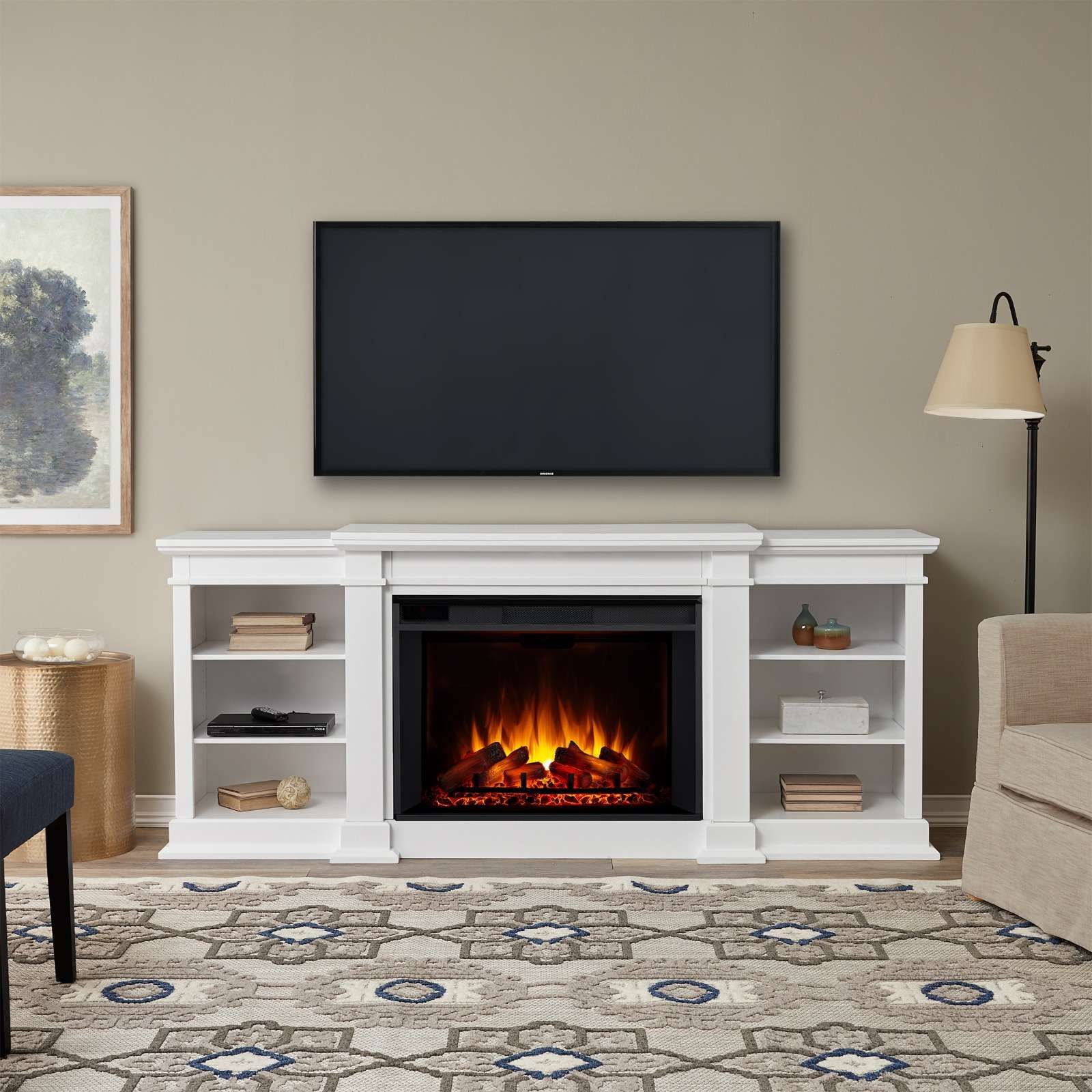 Eliot Grand Electric Fireplace Media Console – Real Flame® For Tv Stands With Electric Fireplace (Gallery 20 of 20)