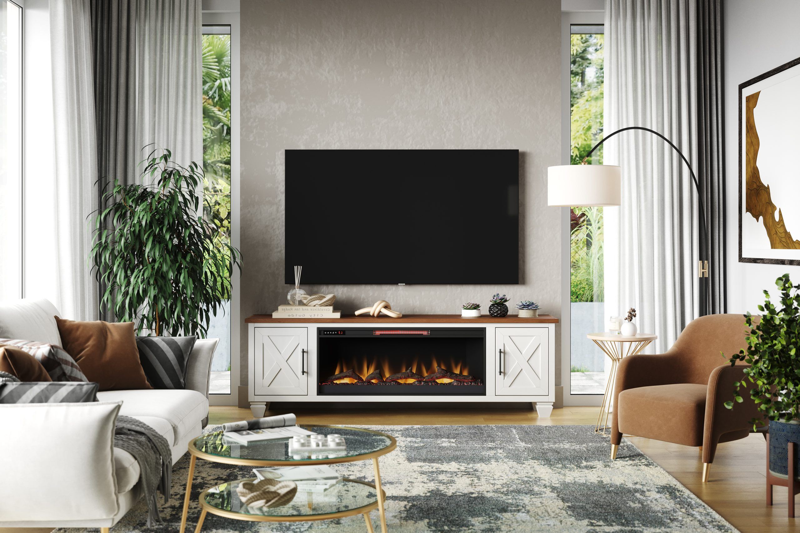 Enhancing Your Living Room With An Electric Fireplace Tv Stand – Market  Business News Intended For Modern Fireplace Tv Stands (View 18 of 20)