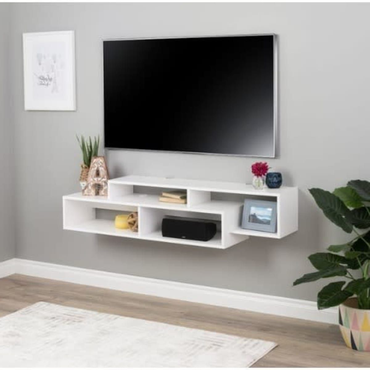 Floating Tv Stand For Tvs Up To 85"  White | Konga Online Shopping Throughout Floating Stands For Tvs (View 5 of 20)