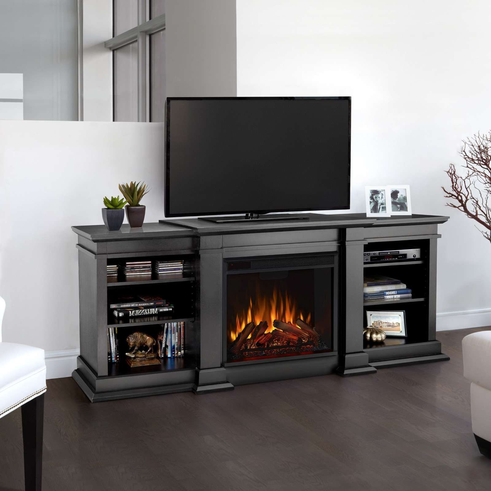 Fresno Electric Fireplace Media Console – Real Flame® For Electric Fireplace Tv Stands (View 10 of 20)