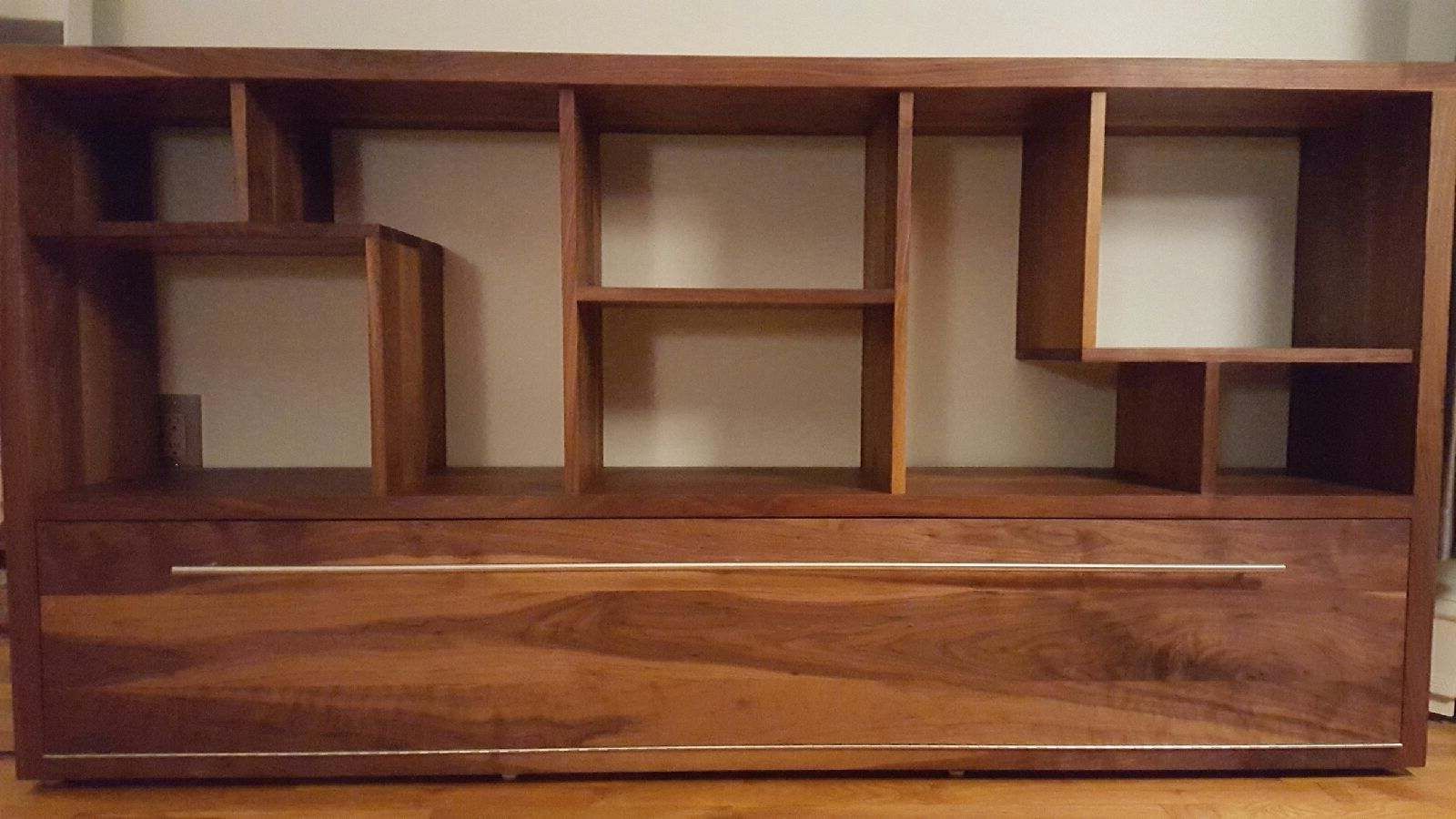 Hand Crafted Solid Walnut Entertainment Centerinsight Woodworking Llc |  Custommade Pertaining To Walnut Entertainment Centers (Gallery 6 of 20)
