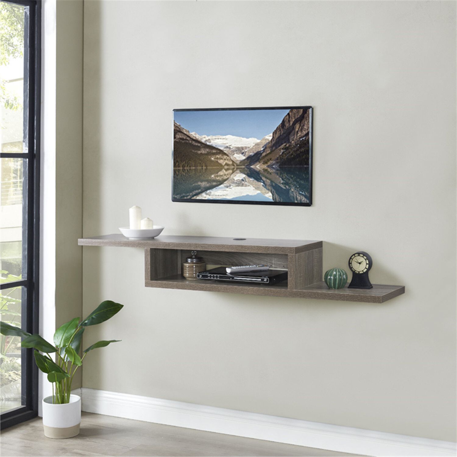Latitude Run® Solid Wood Floating Tv Stand For Tvs Up To 65" & Reviews |  Wayfair Within Wall Mounted Floating Tv Stands (Gallery 20 of 20)