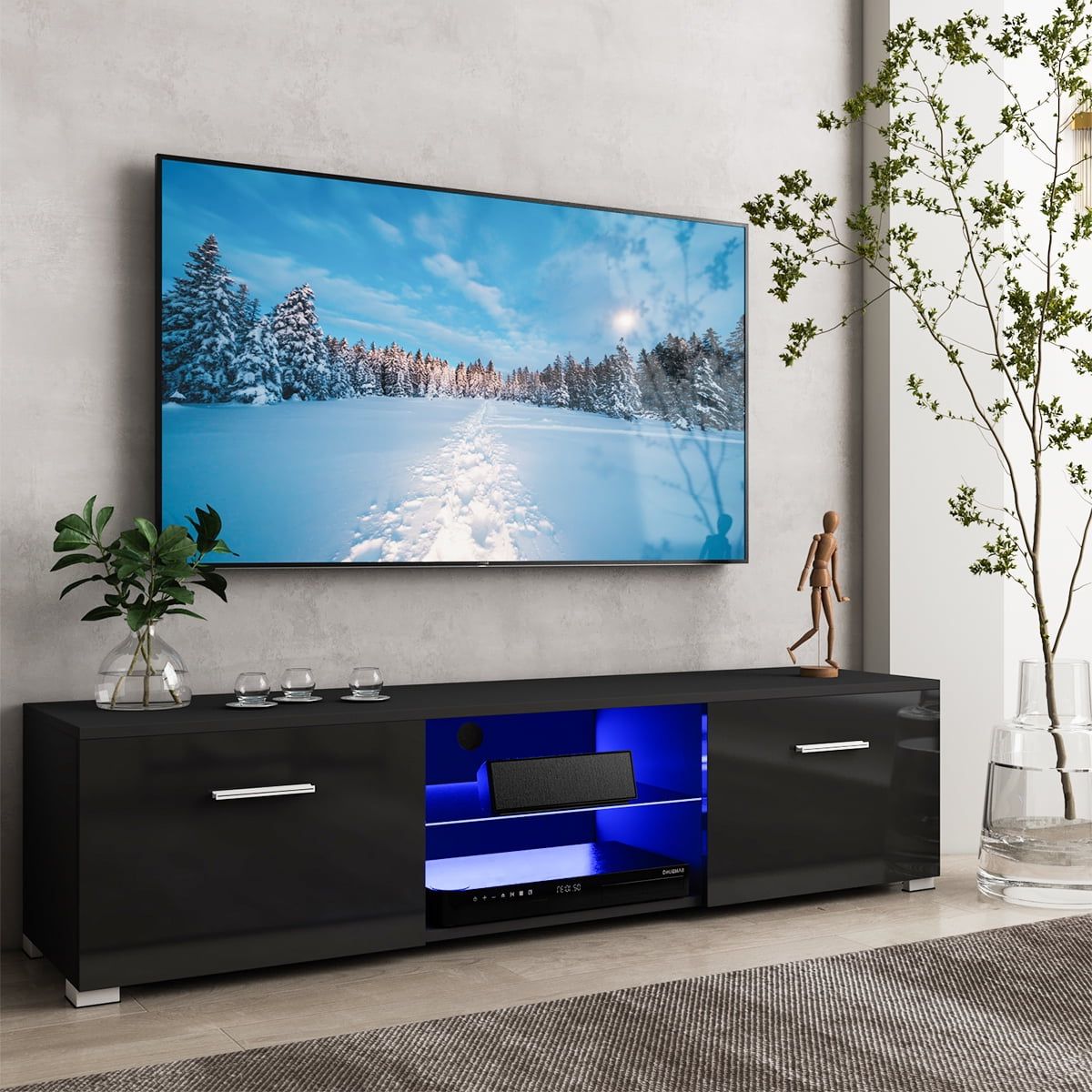 Modern Entertainment Center With Rgb Led Lights For Italy | Ubuy Pertaining To Rgb Tv Entertainment Centers (Gallery 7 of 20)