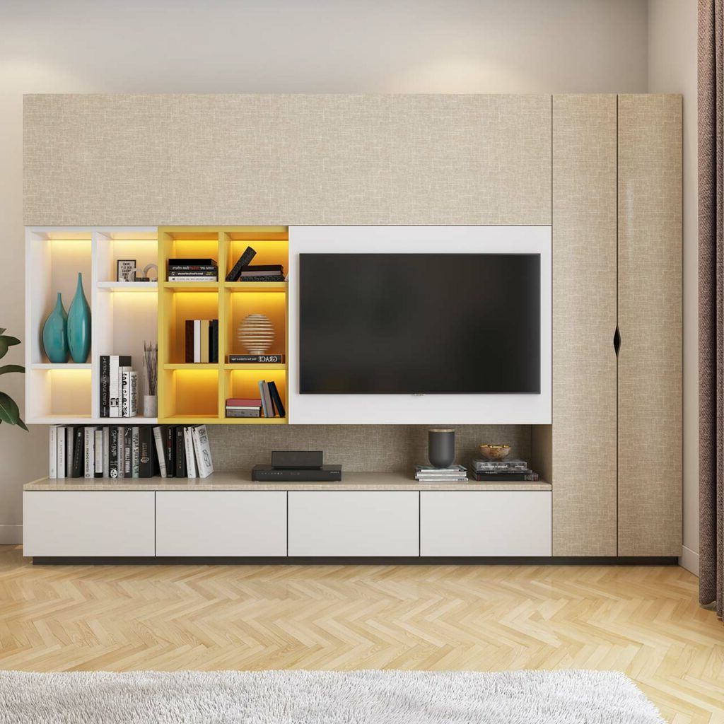 Modern Tv Unit Design Ideas For Your Home | Designcafe Within Cafe Tv Stands With Storage (View 9 of 20)