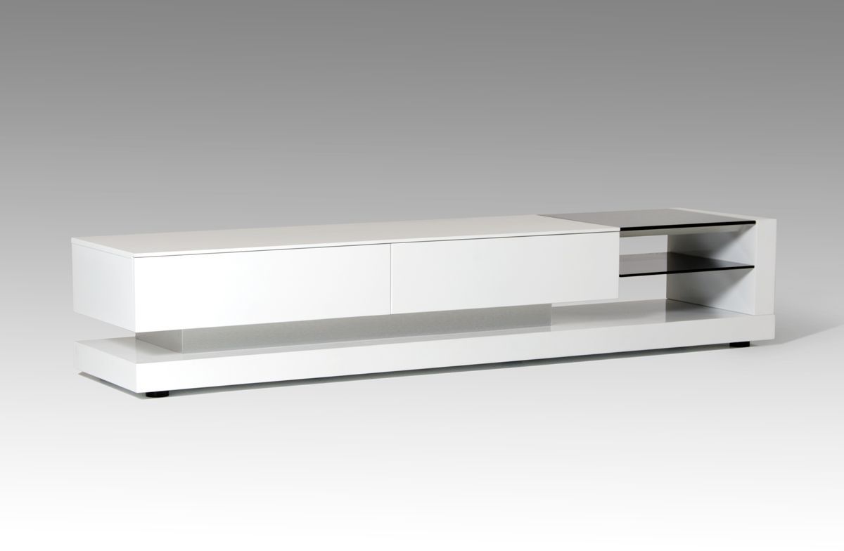 Modrest Mali Modern White Tv Stand With Regard To Modern Stands With Shelves (View 16 of 20)