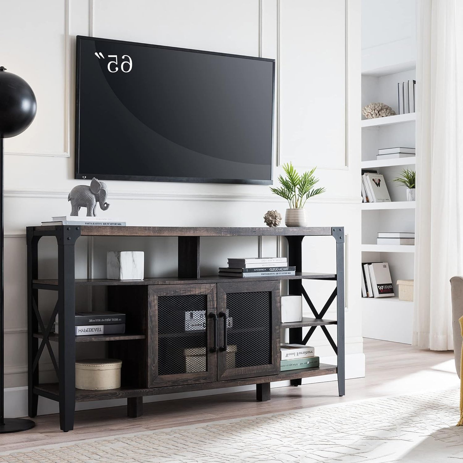 Okd Tv Stand Industrial Rustic Entertainment Center Italy | Ubuy Intended For Wide Entertainment Centers (Gallery 6 of 20)