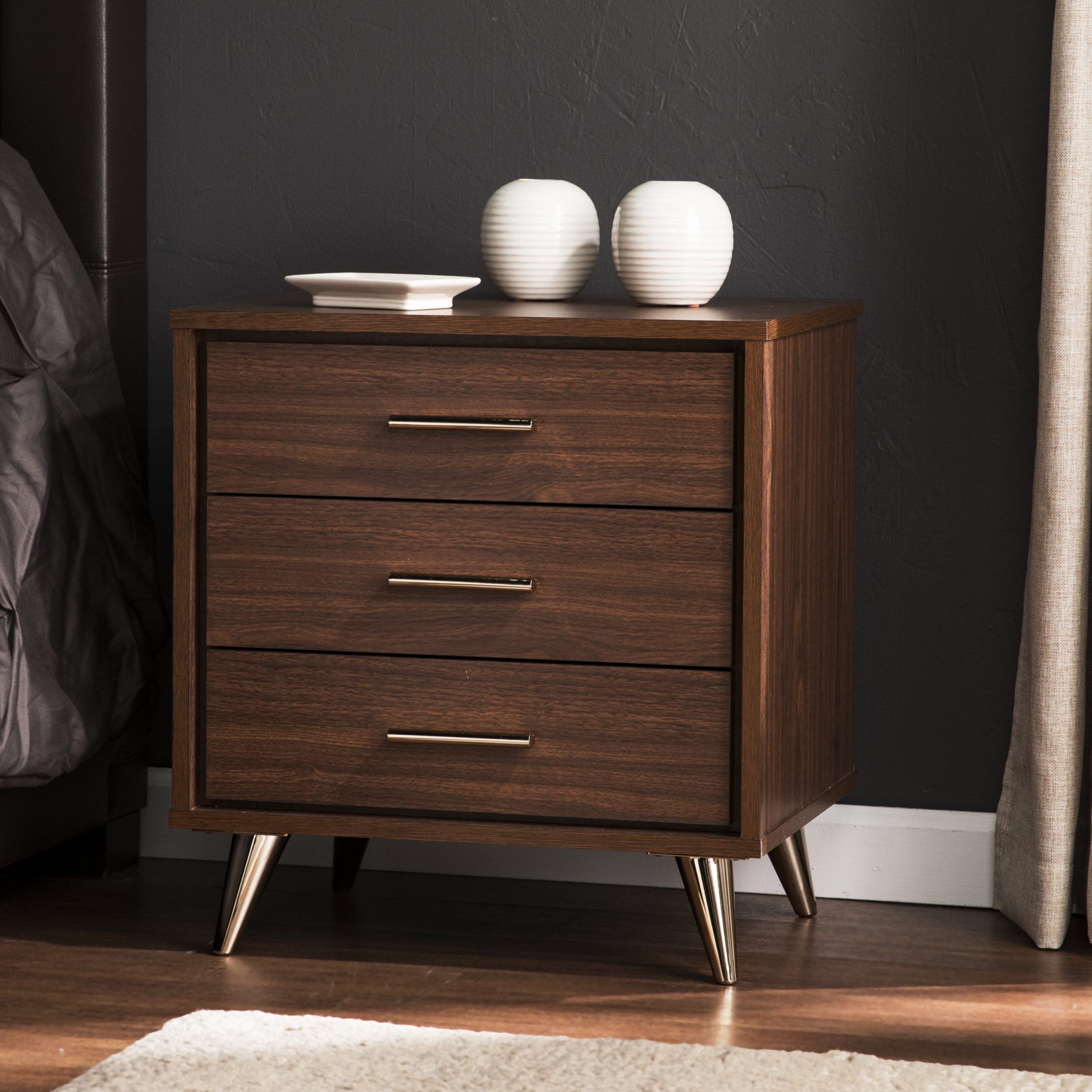 Sei Furniture Oren Modern Bedside Table With Drawers 19.75 X  (View 3 of 20)