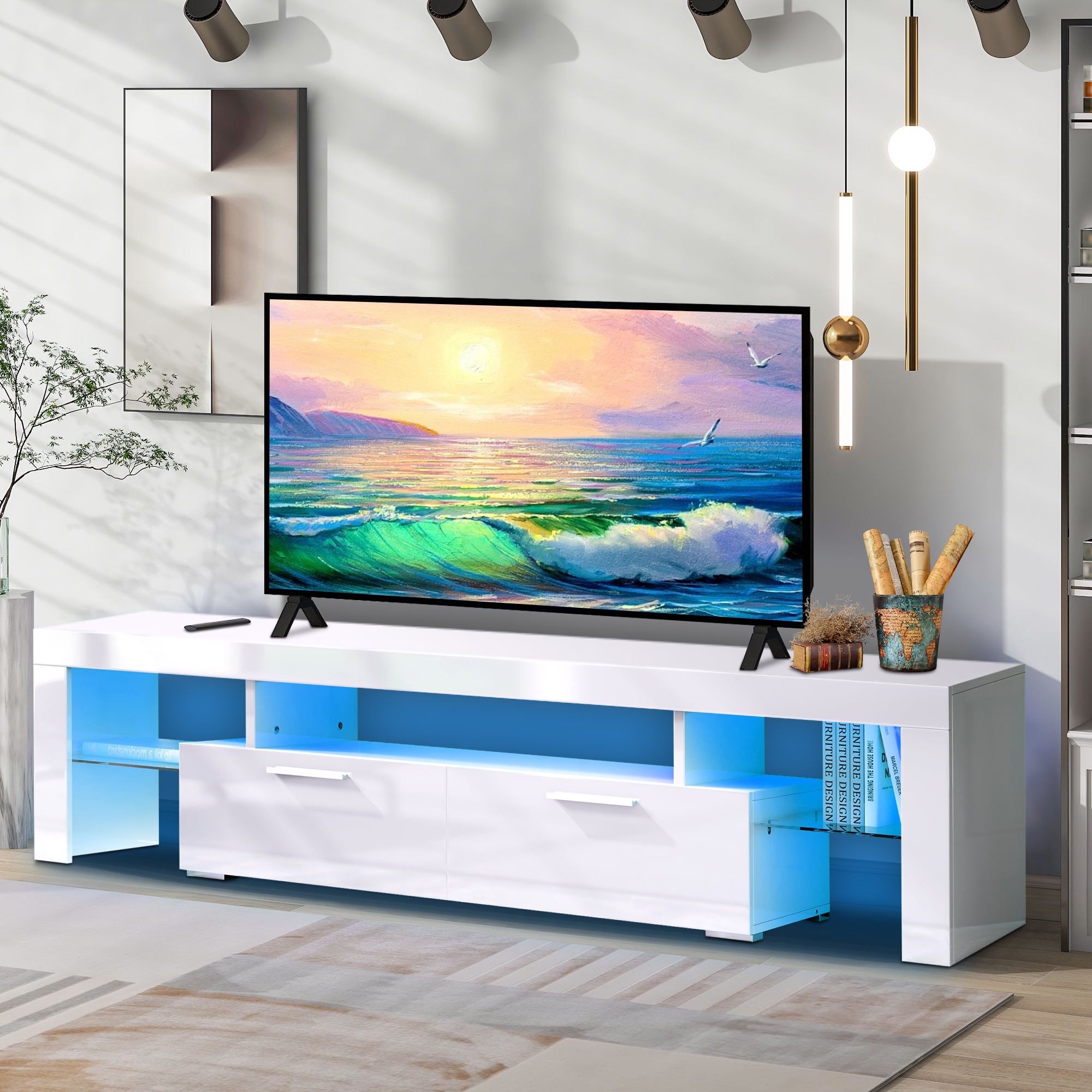 Uhomepro Tv Stand For Tvs Up To 70, Living Room Uk | Ubuy With Regard To Rgb Tv Entertainment Centers (Gallery 17 of 20)