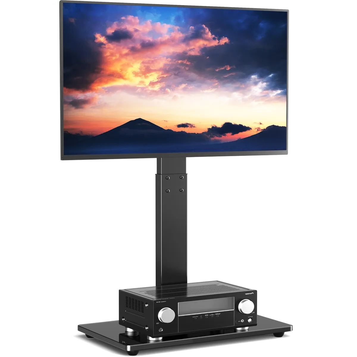 Universal Floor Tv Stand With Swivel Mount For 32 65 Inch Lcd Flat Screen  Tvs | Ebay Regarding Universal Floor Tv Stands (View 3 of 20)