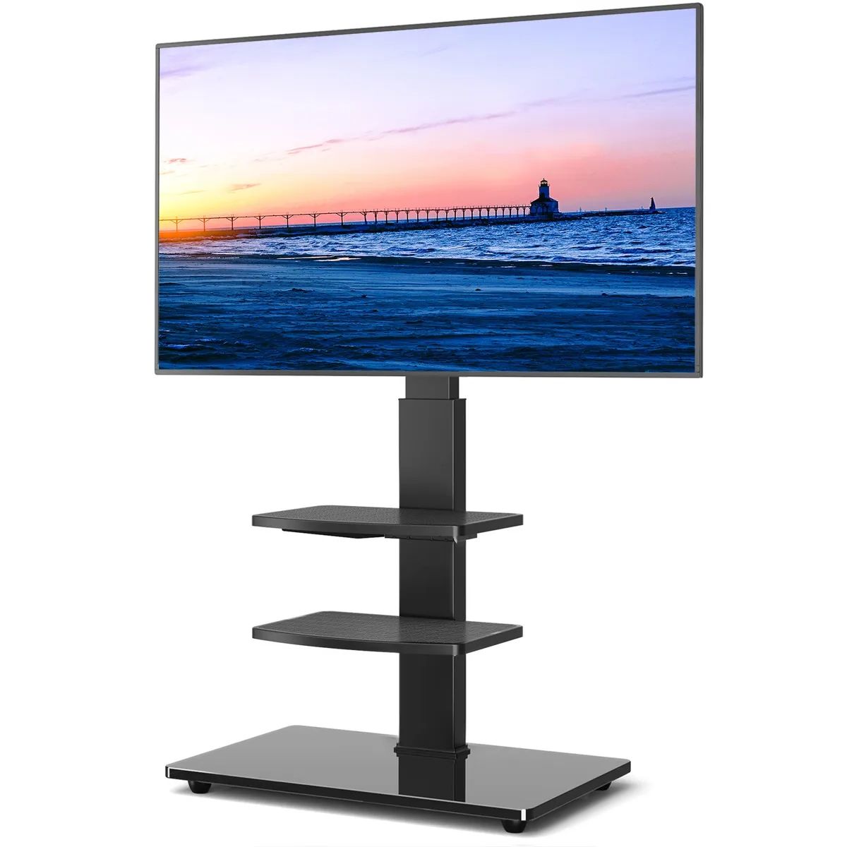 Universal Floor Tv Stand With Swivel Mount For 32" 65"flat Screen Tv | Ebay Pertaining To Universal Floor Tv Stands (View 8 of 20)