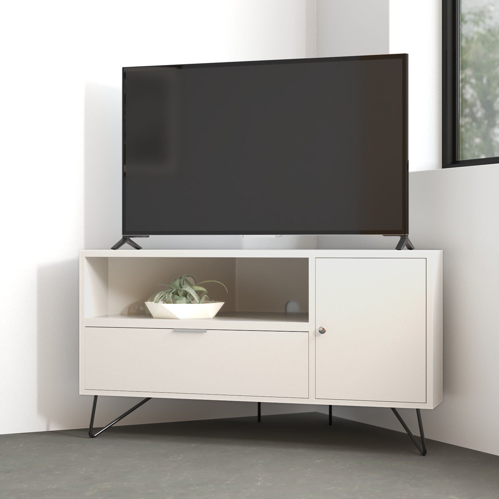 Wade Logan® Bayon 41'' Media Console & Reviews | Wayfair Pertaining To Romain Stands For Tvs (View 13 of 20)