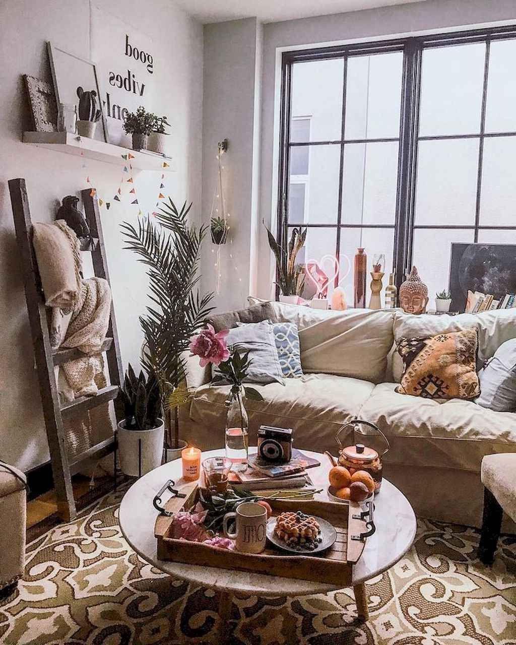 60 Cozy Bohemian Living Room Decor Ideas – Gladecor | Cozy Living For Cozy Castle Boho Living Room Tables (View 15 of 20)