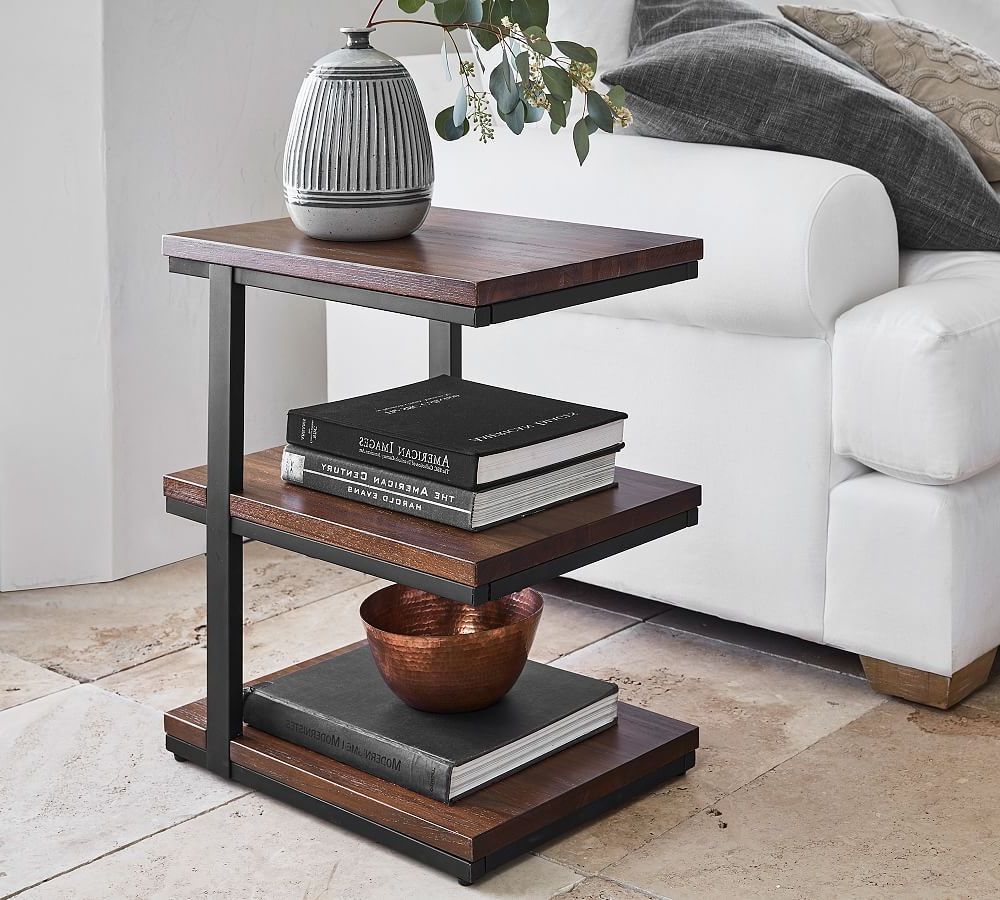 Allen Rectangular Tiered End Table | Table Decor Living Room, Metal Throughout Metal Side Tables For Living Spaces (View 10 of 20)