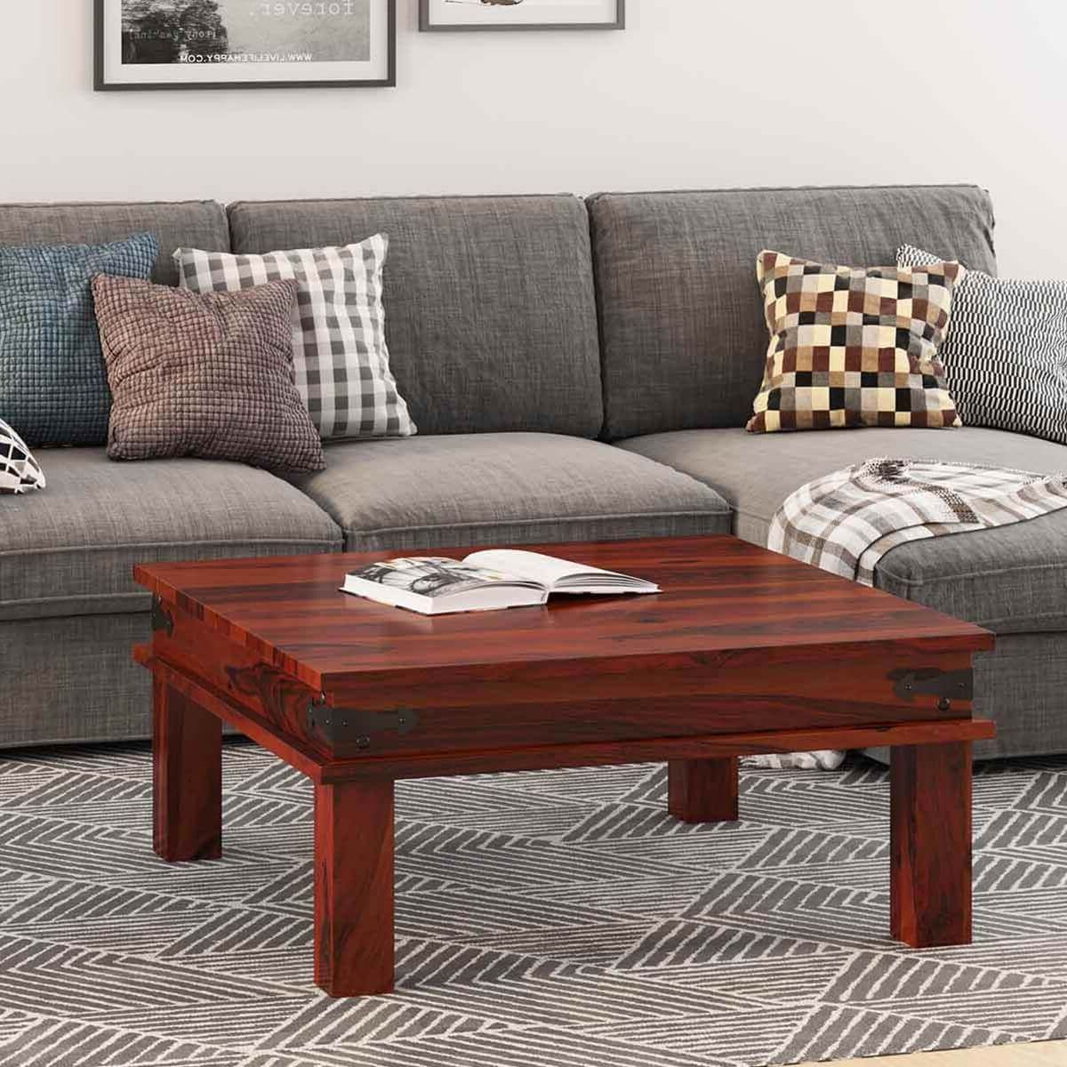 Altamont Transitional Solid Wood Square Coffee Table In Transitional Square Coffee Tables (Gallery 1 of 20)