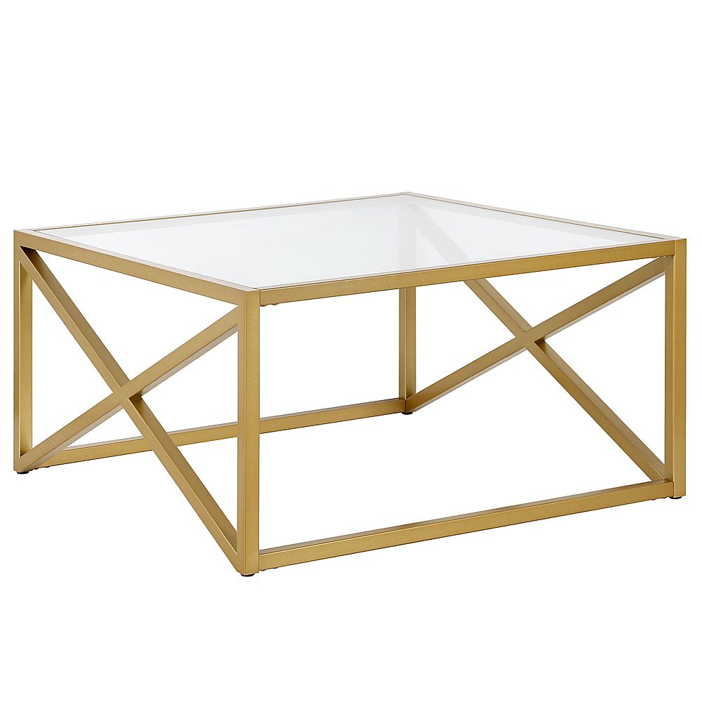 Best Buy: Camden&wells Calix Square Coffee Table Brass Ct0861 Inside Addison&amp;lane Calix Square Tables (Gallery 4 of 20)