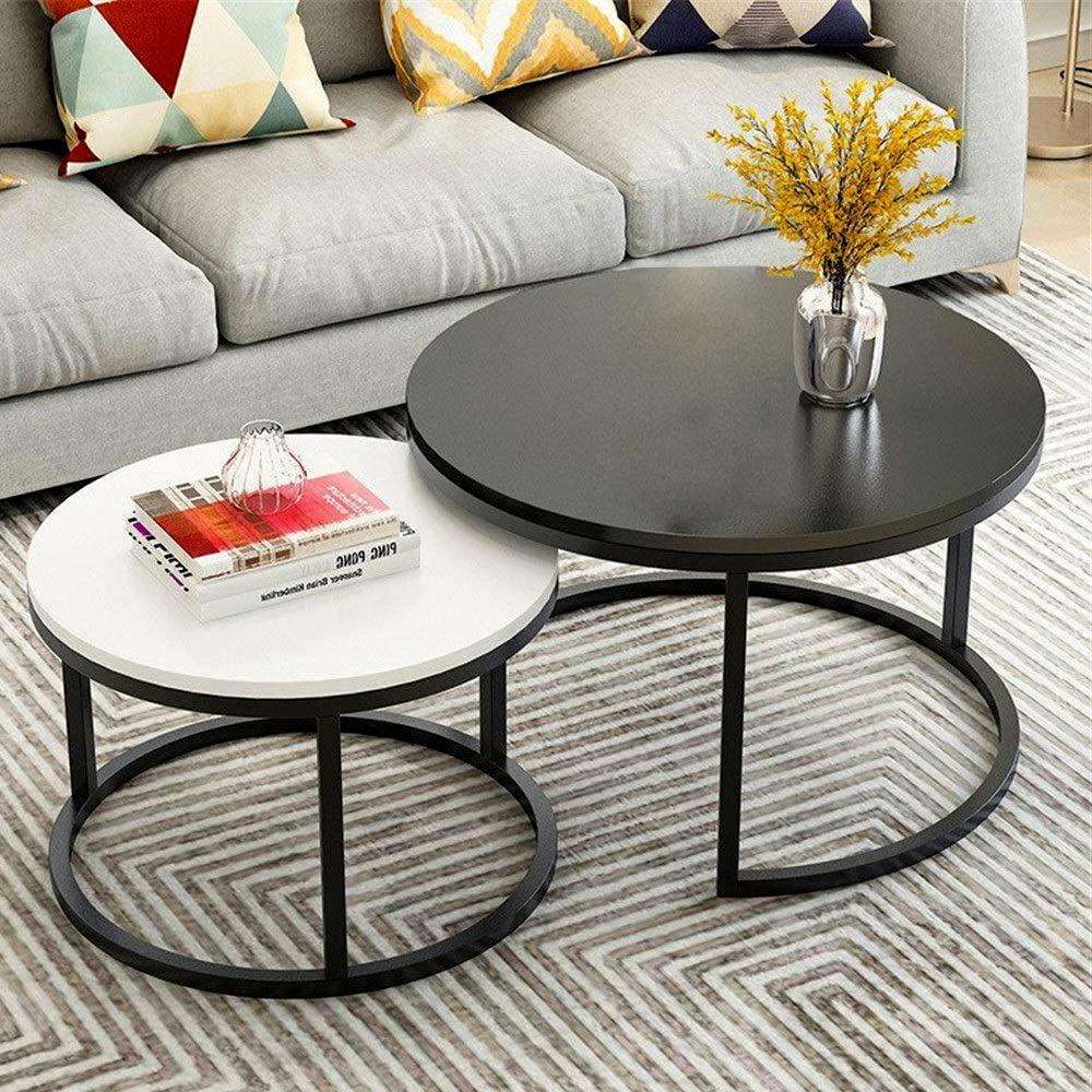 Black Round Coffee Table (set Of 2) – Creator Handicrafts Regarding Full Black Round Coffee Tables (View 12 of 20)