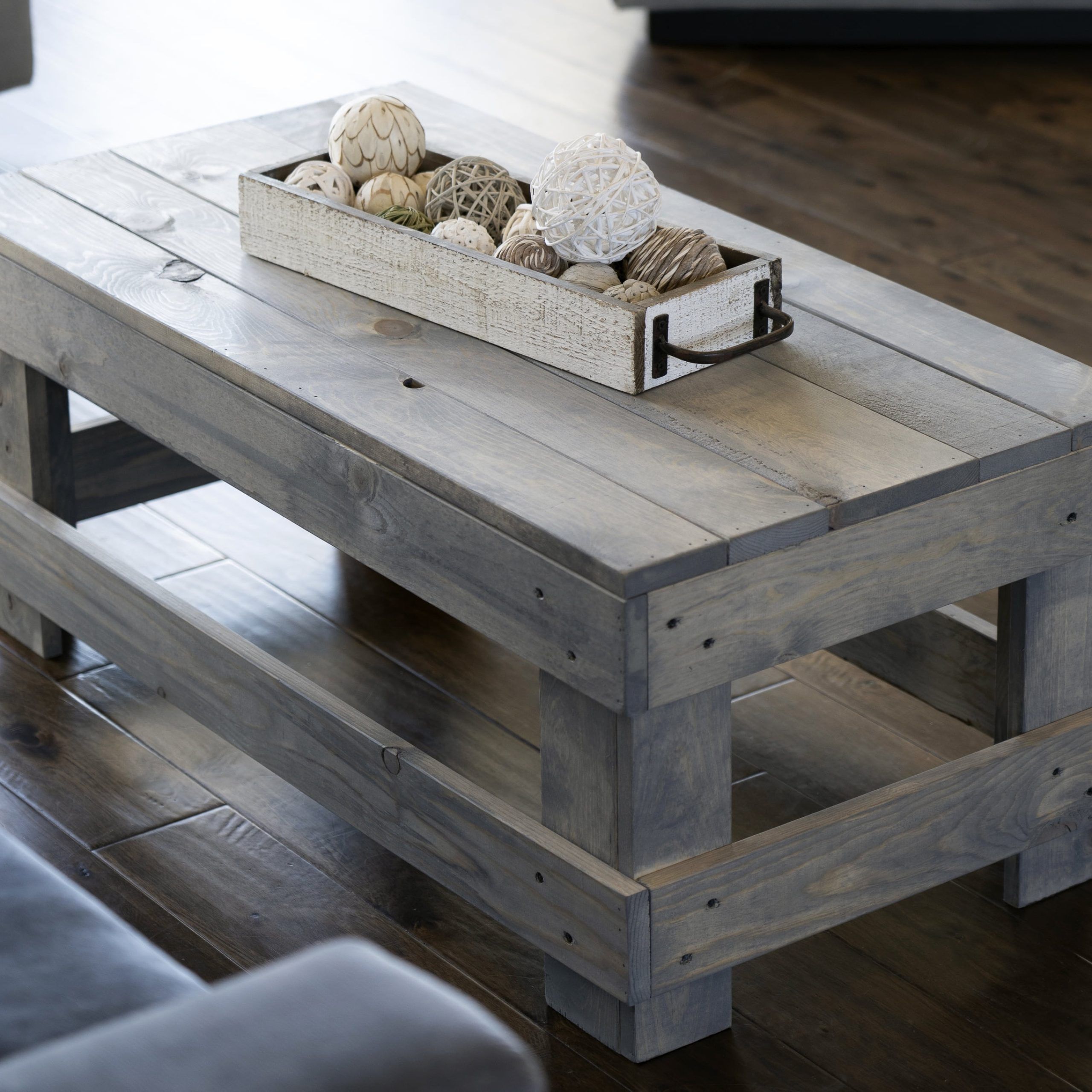 Buy Woven Paths Landmark Pine Solid Wood Farmhouse Coffee Table, Gray With Woven Paths Coffee Tables (View 17 of 20)