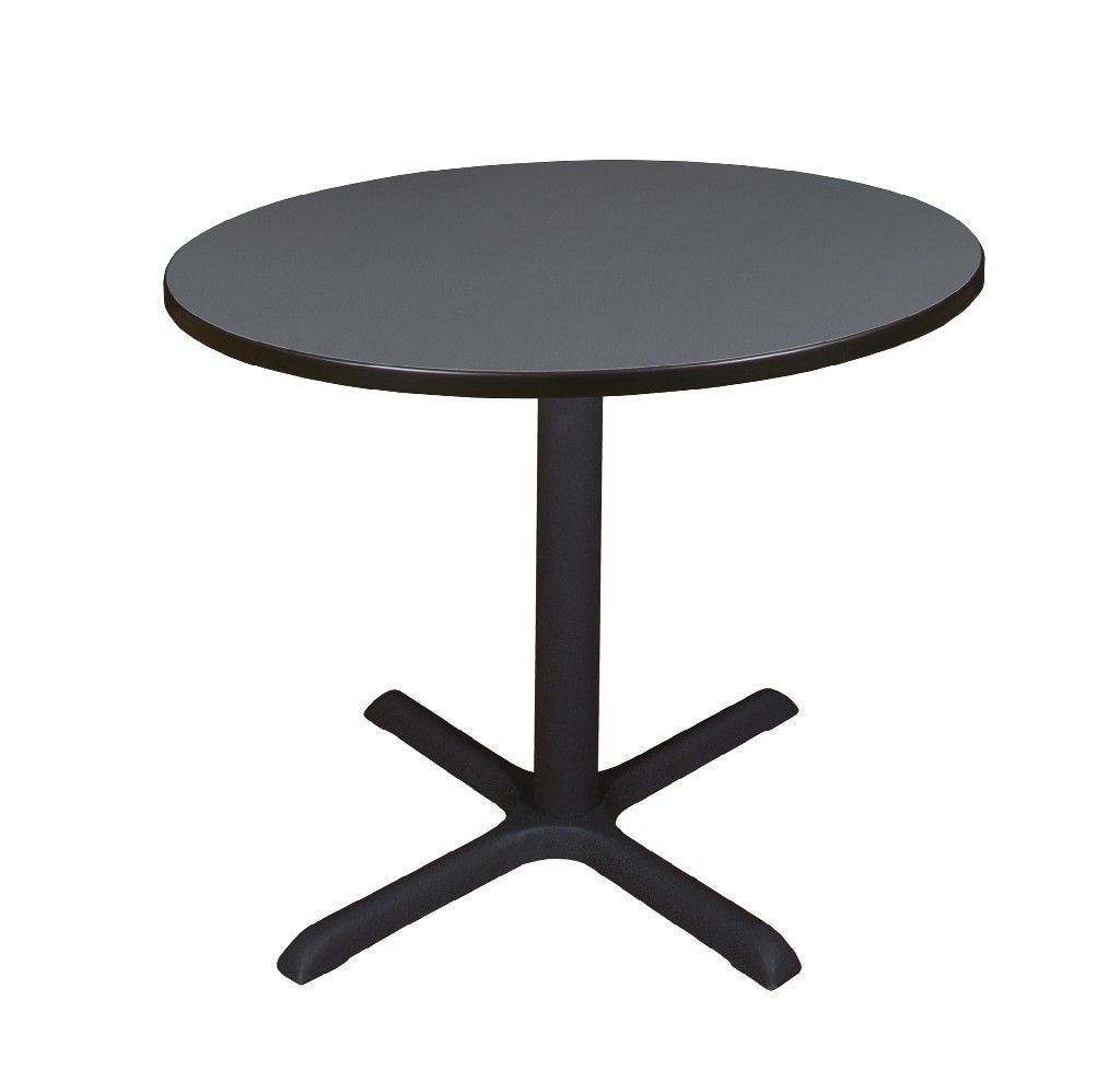 Cain 42" Round Breakroom Table In Grey – Regency Tb42rndgy | Break Room Pertaining To Regency Cain Steel Coffee Tables (View 11 of 20)