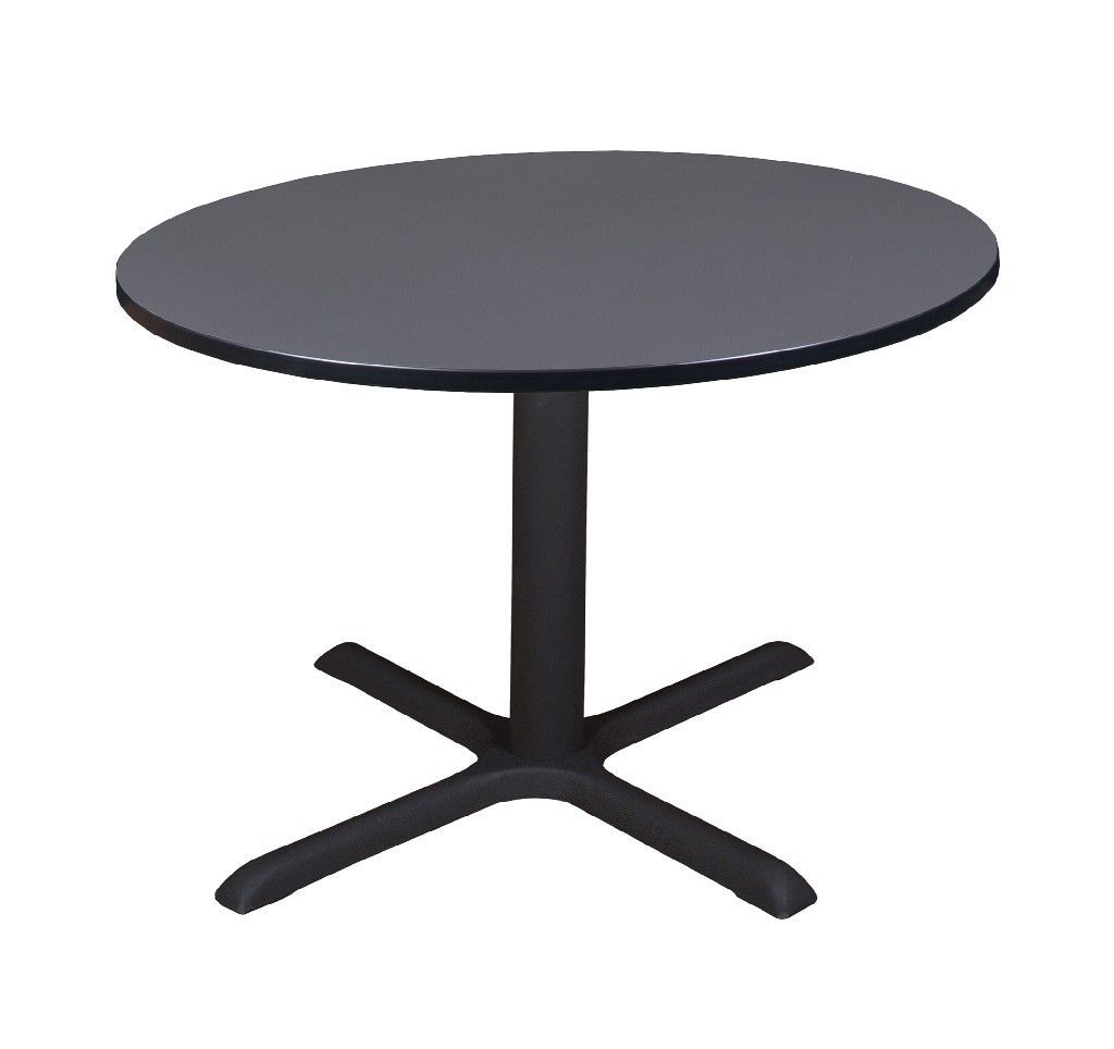 Cain 48" Round Breakroom Table In Grey – Regency Tb48rndgy | Break Room For Regency Cain Steel Coffee Tables (Gallery 1 of 20)