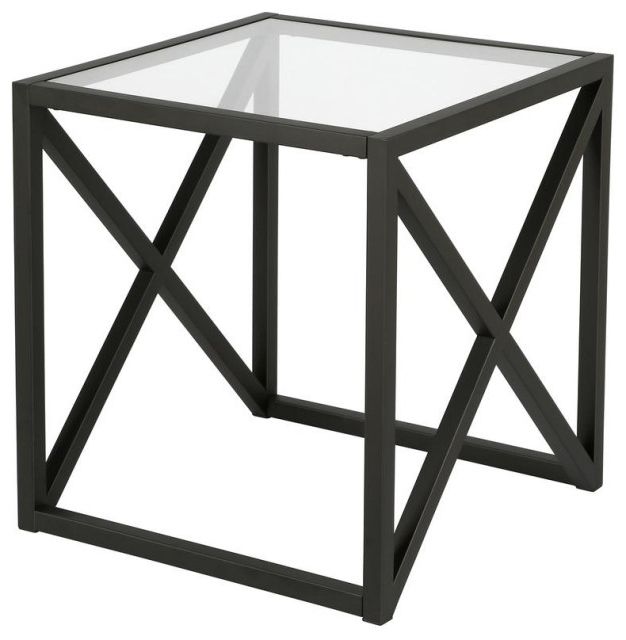 Calix 20'' Wide Square Side Table In Blackened Bronze – Contemporary Intended For Addison&lane Calix Square Tables (View 16 of 20)