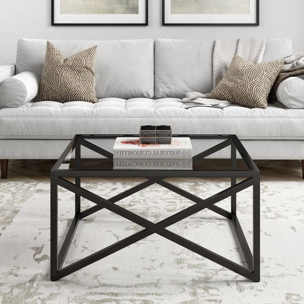 Calix Square Blackened Bronze Coffee Table – Hudson & Canal Ct0860 With Regard To Addison&lane Calix Square Tables (Gallery 2 of 20)