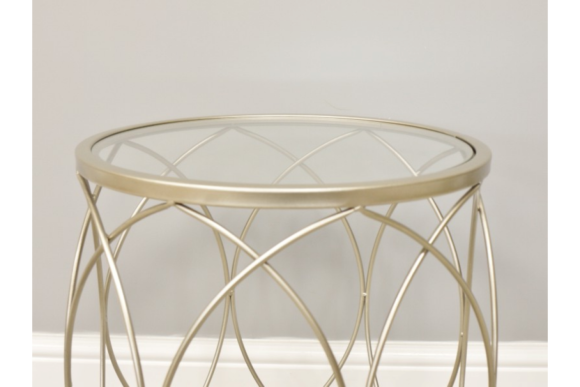 Champagne Gold Side Table – The Loft With Regard To Transparent Side Tables For Living Rooms (Gallery 14 of 20)