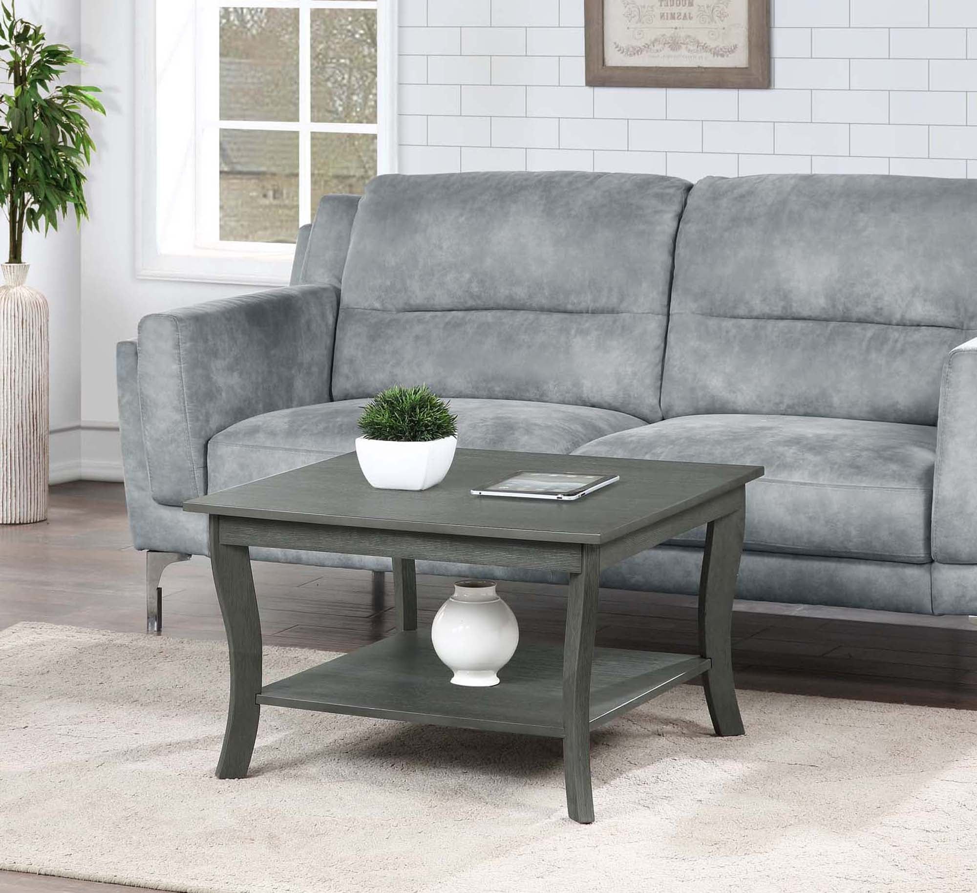 Convenience Concepts American Heritage Square Coffee Table, Multiple With Regard To Transitional Square Coffee Tables (Gallery 6 of 20)