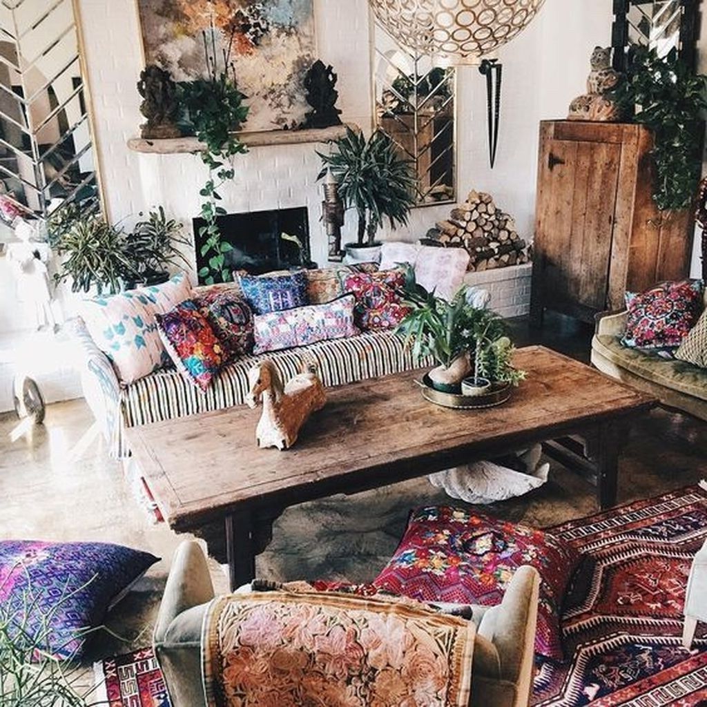 Cozy Bohemian Living Room Design Ideas 38 | Bohemian Living Rooms Regarding Cozy Castle Boho Living Room Tables (View 5 of 20)
