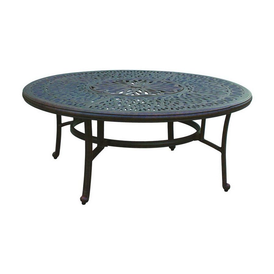 Darlee Elisabeth Tables Aluminum Round Patio Coffee Table At Lowes For Outdoor Half Round Coffee Tables (View 7 of 20)