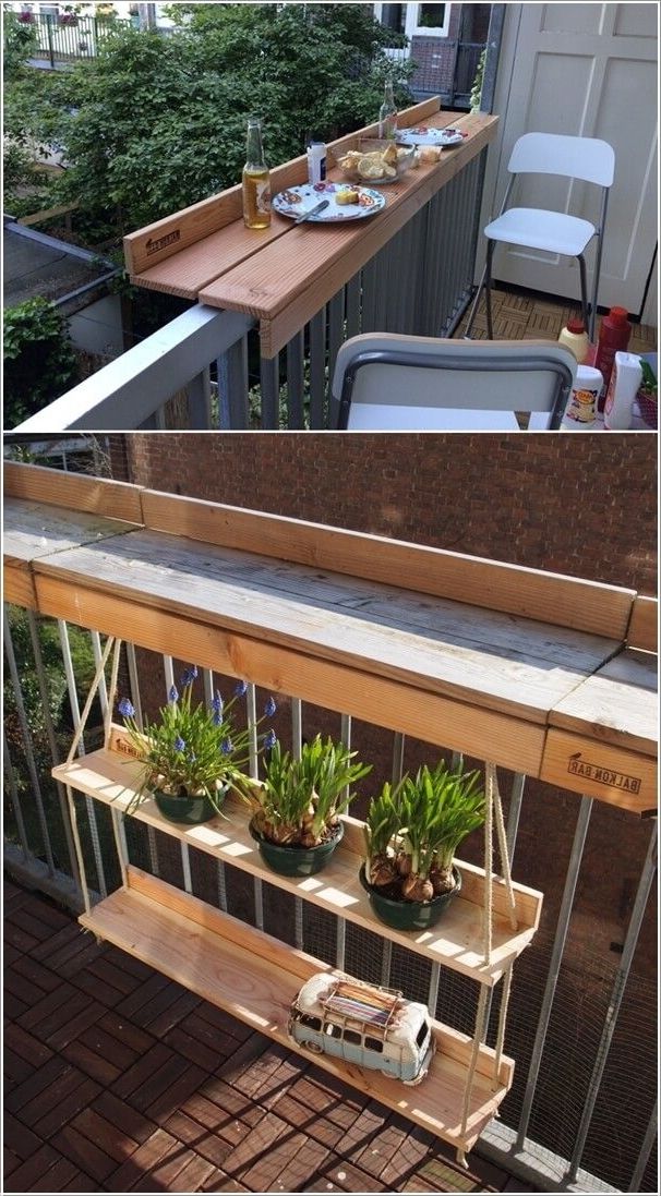 Diy Balcony Tables That You Will Admire | Balkon Bar, Wohnung Mit For Coffee Tables For Balconies (Gallery 7 of 20)