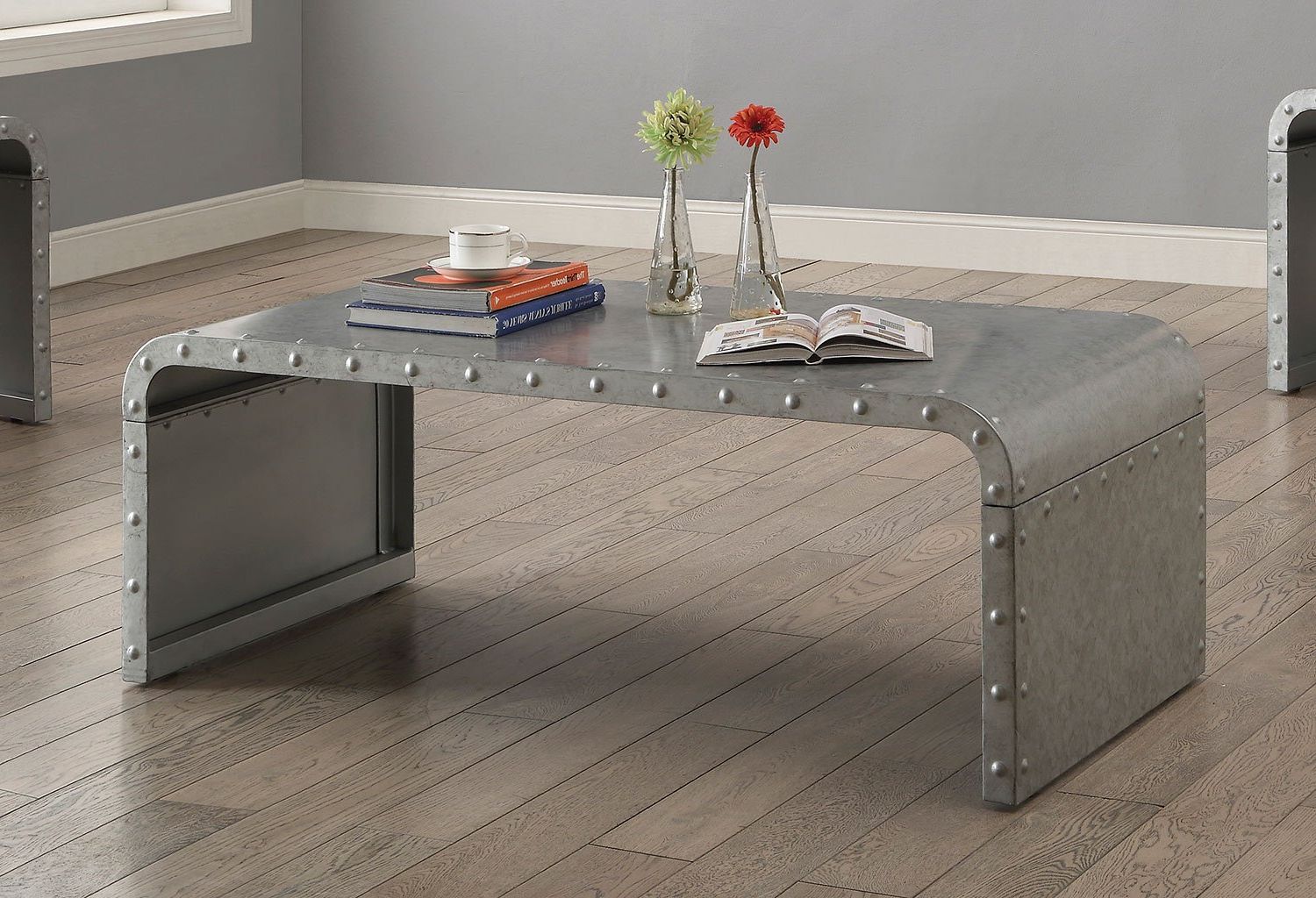 Galvanized Coffee Table – Best Coffee 2022 Throughout Metal 1 Shelf Coffee Tables (View 4 of 20)
