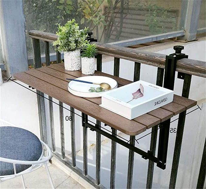 Hanging Side Table Coffee Table Balcony Bar Dining Table Folding Table Pertaining To Coffee Tables For Balconies (View 10 of 20)