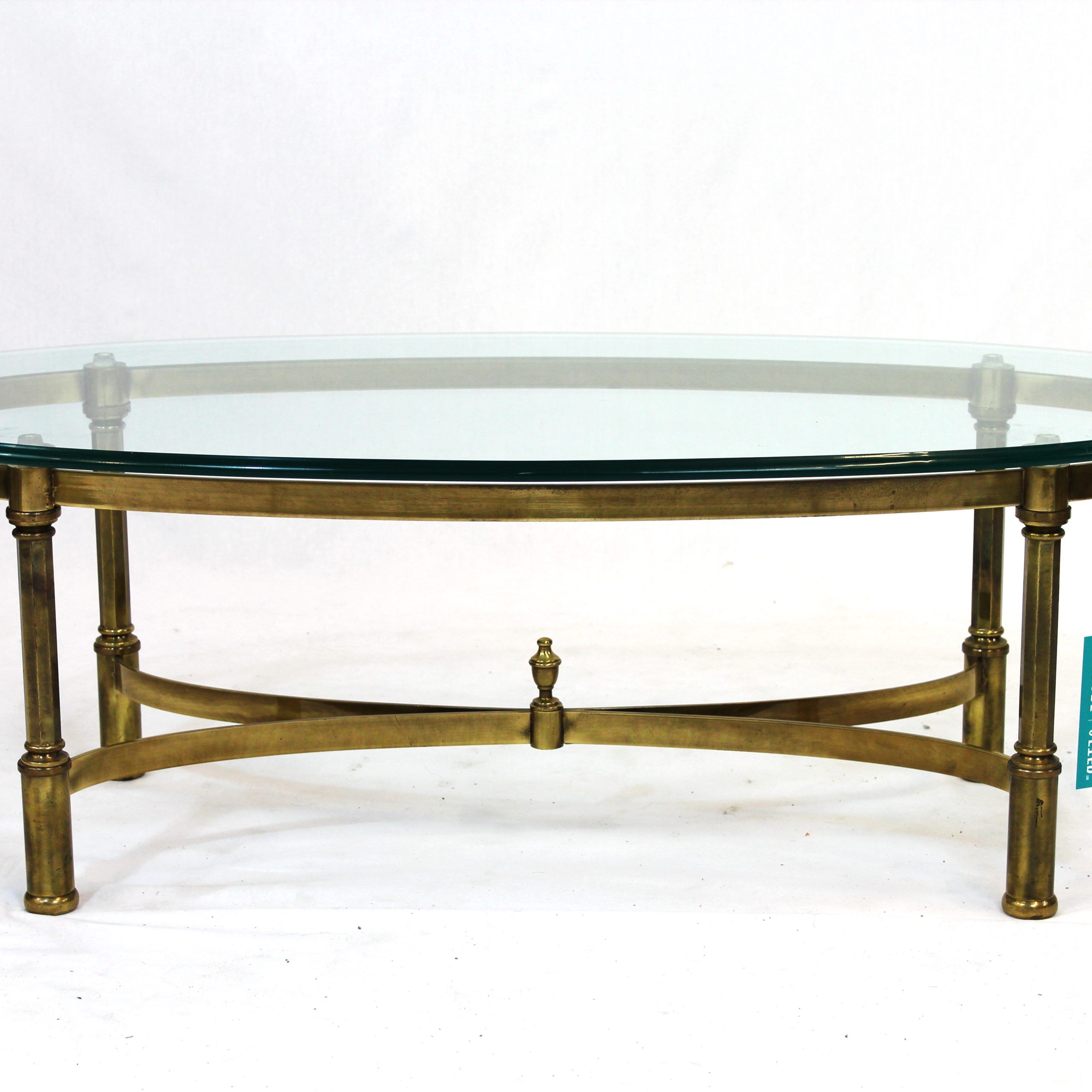 Hollywood Regency Brass Coffee Table – Furniture Basix For Regency Cain Steel Coffee Tables (Gallery 13 of 20)