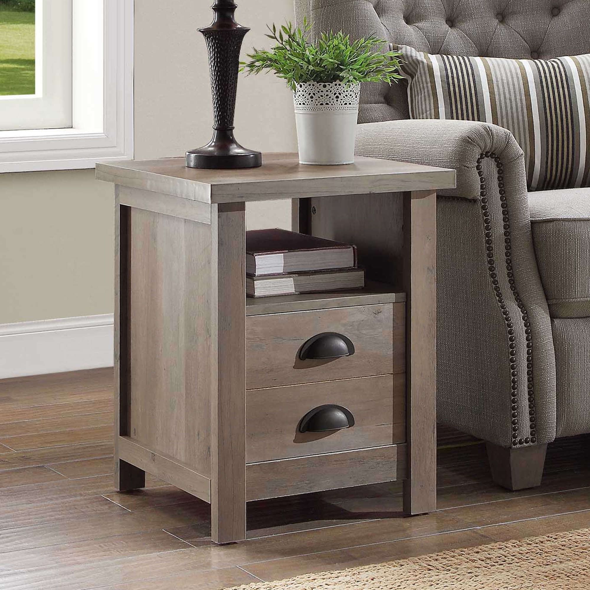 Homes And Gardens Granary Modern Farmhouse End Table Rustic Gray With Rustic Gray End Tables (Gallery 6 of 20)