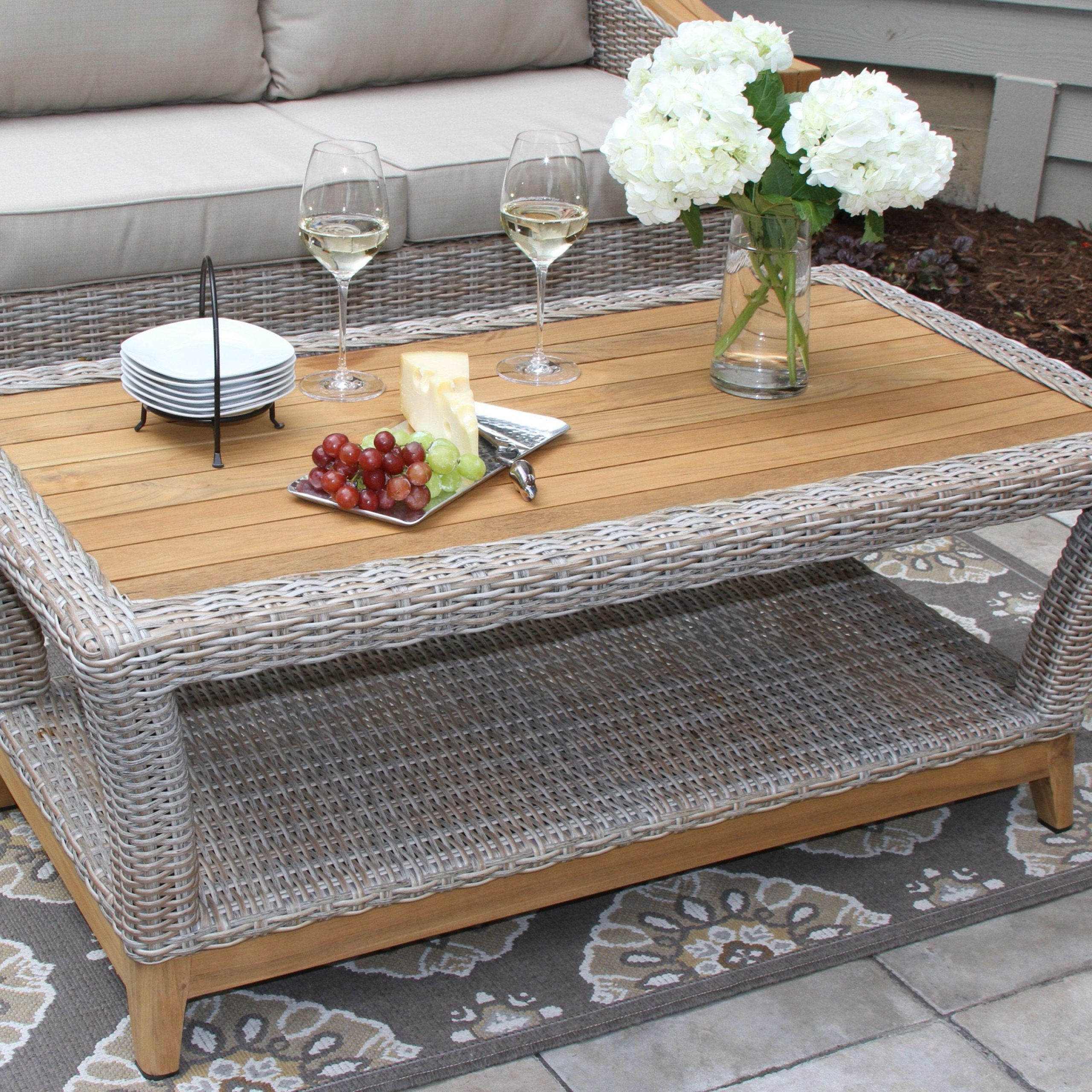 How To Decorate An Outdoor Coffee Table – Coffee Table Decor For Modern Outdoor Patio Coffee Tables (View 12 of 20)