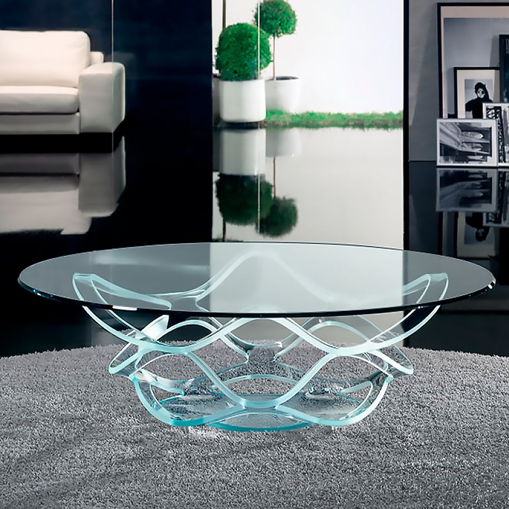 Italian Designer Glass Coffee Table – Glass Topped Coffee Tables Modern With Waterproof Coffee Tables (View 18 of 20)