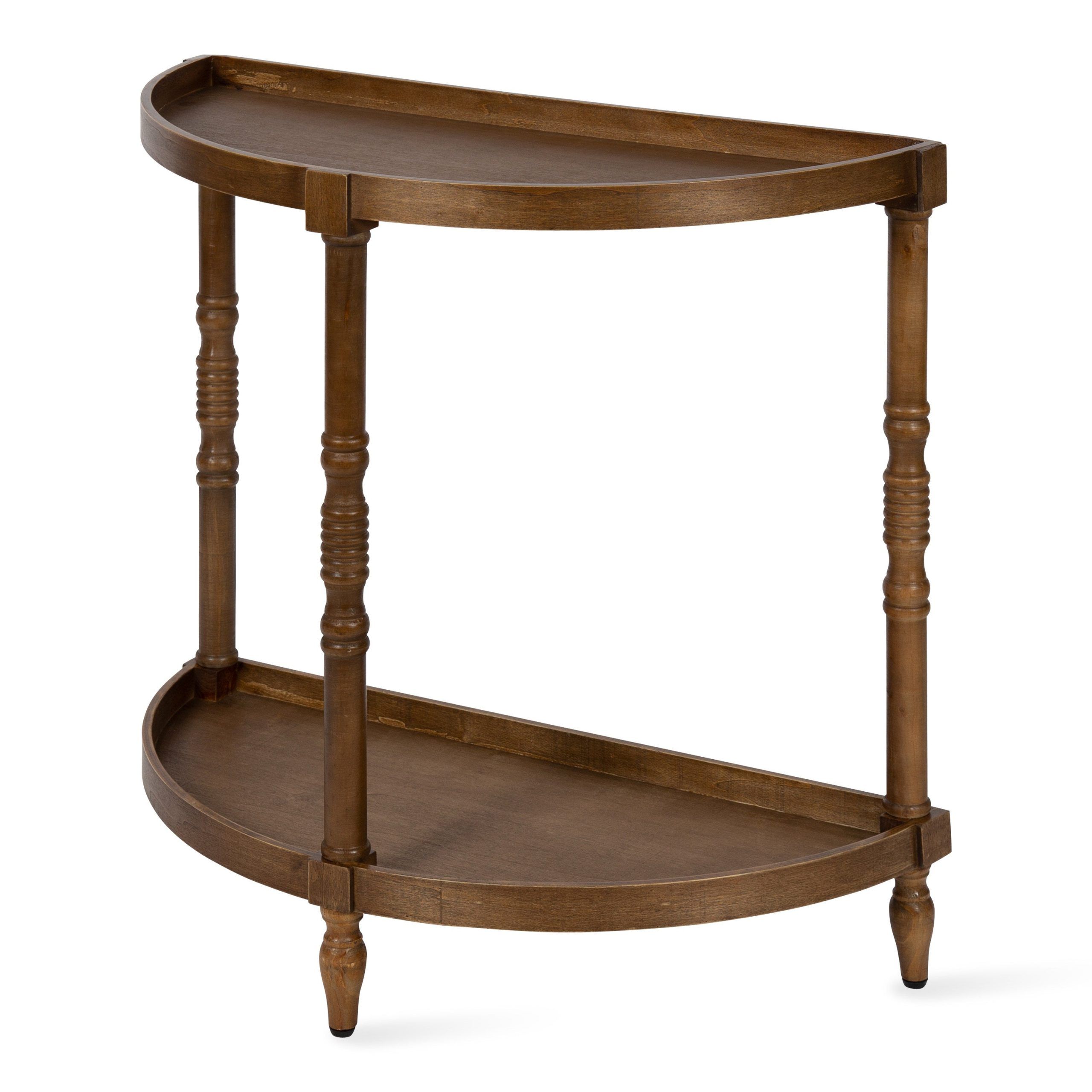 Kate And Laurel Bellport Farmhouse Demilune Console Table, 30 X 14 X 30 For Kate And Laurel Bellport Farmhouse Drink Tables (View 14 of 20)