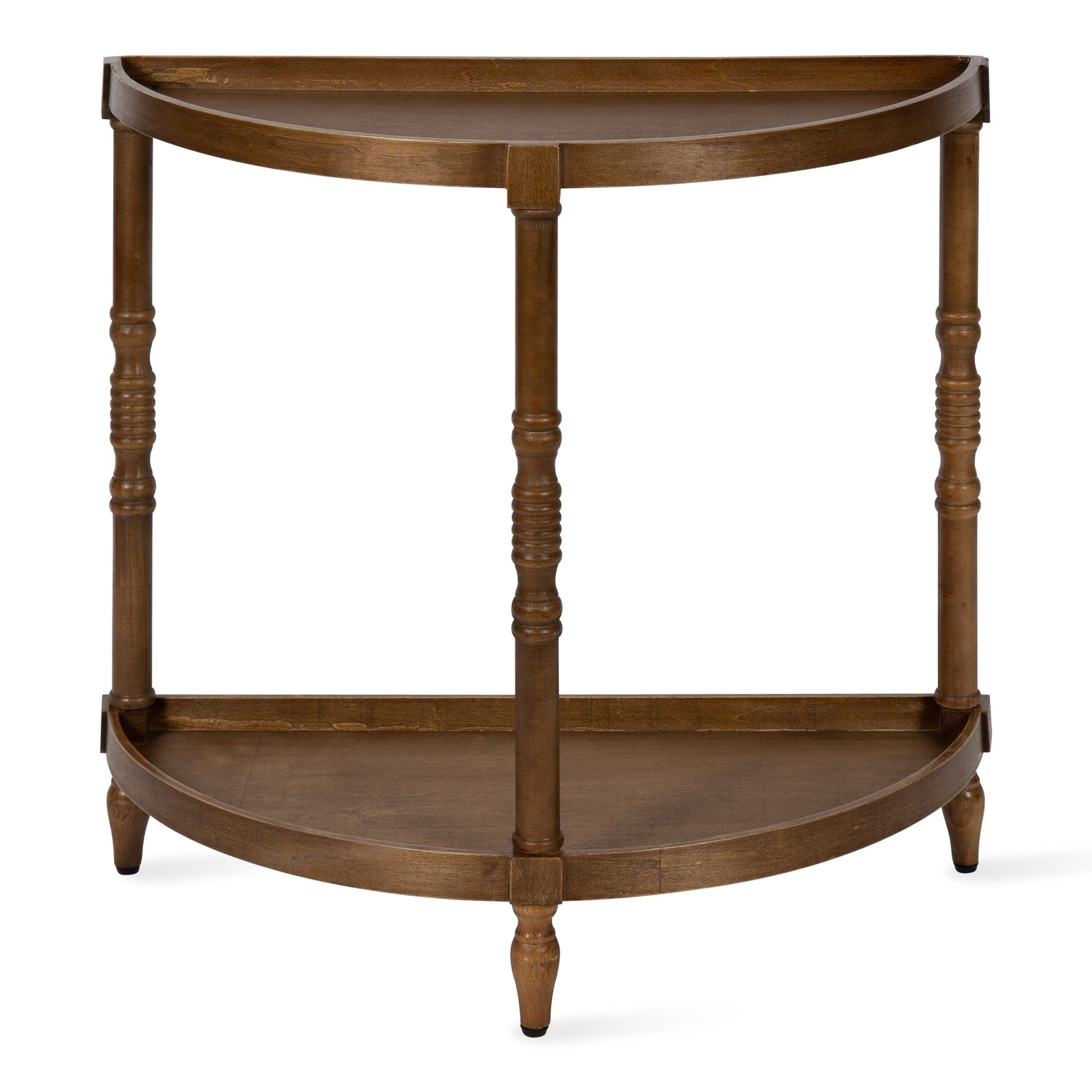 Kate And Laurel Bellport Farmhouse Demilune Console Table, 30 X 14 X 30 Throughout Kate And Laurel Bellport Farmhouse Drink Tables (View 13 of 20)