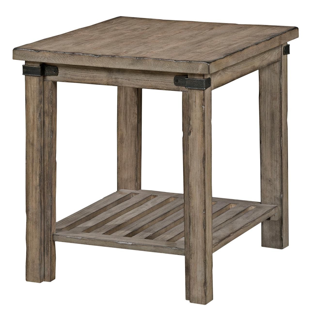 Kincaid Furniture Foundry Rustic Weathered Gray End Table | Johnny Inside Rustic Gray End Tables (View 5 of 20)