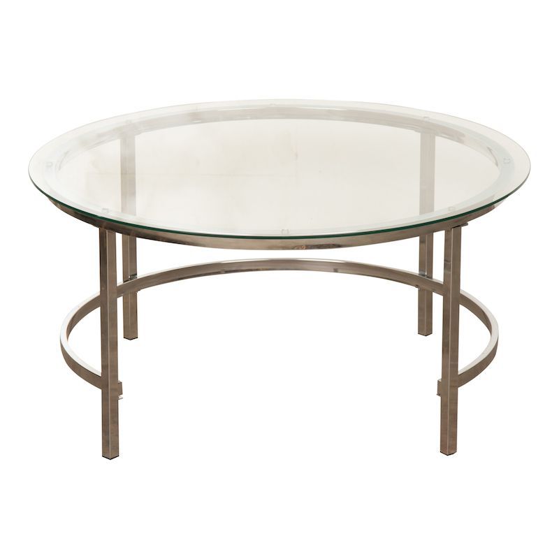 Liam Coffee Table At Found Vintage Rentals. Round Chrome Coffee Table Within Liam Round Plaster Coffee Tables (Gallery 15 of 20)