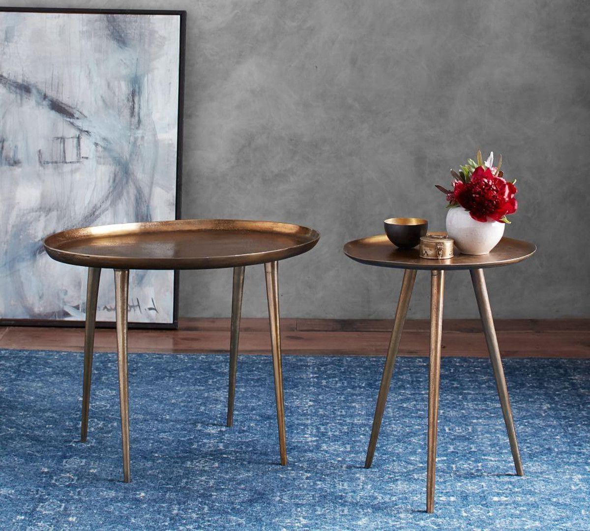Loving These Side Tables. Pottery Barn. Click For More. X | Metal End Pertaining To Metal Side Tables For Living Spaces (Gallery 16 of 20)