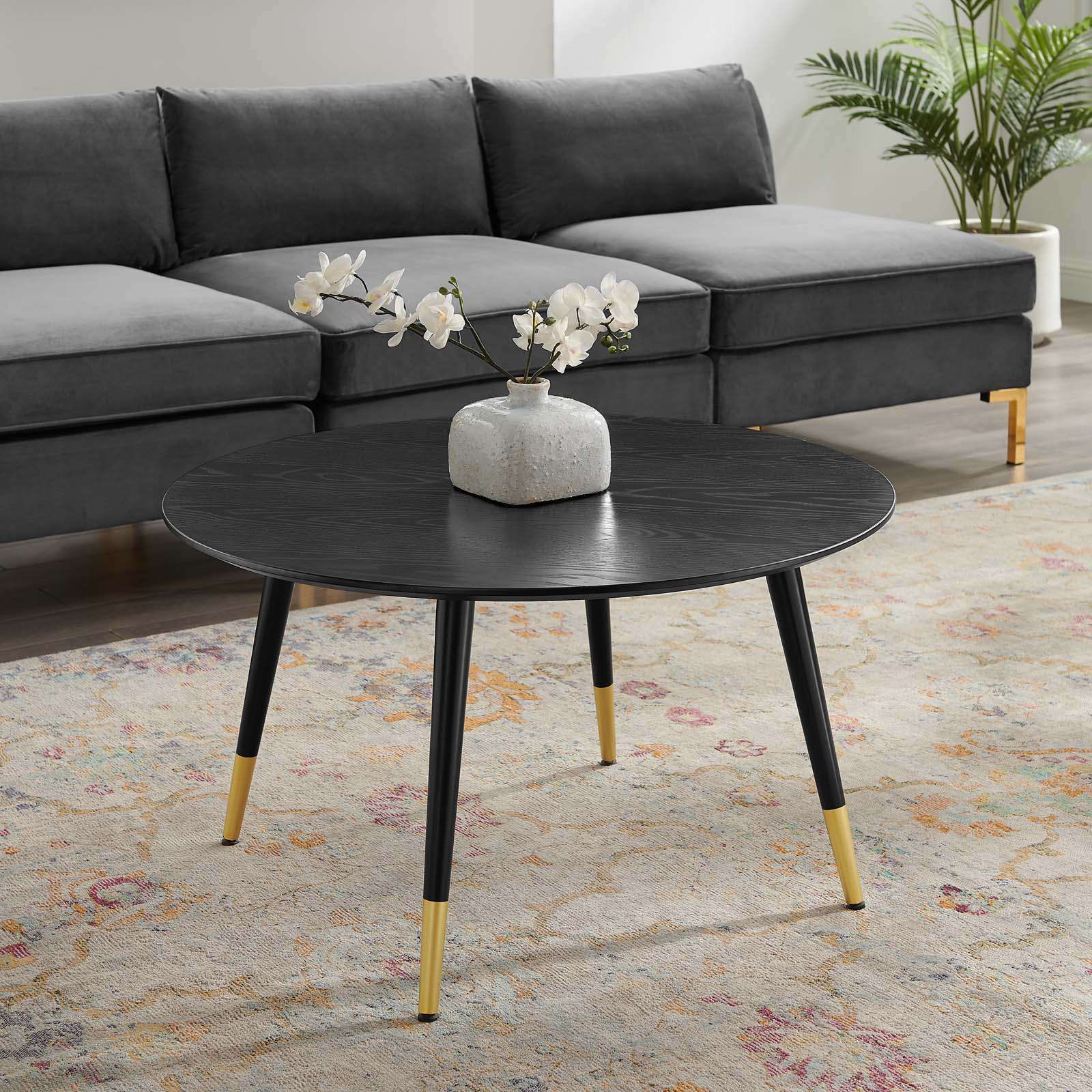 Modterior :: Living Room :: Coffee Tables :: Vigor Round Coffee Table With Full Black Round Coffee Tables (View 11 of 20)