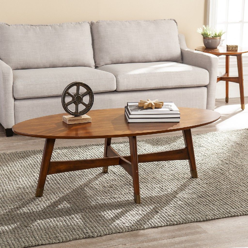 Rhoda Oval Midcentury Modern Coffee Table – Southern Enterprises Ck2621 Intended For Mid Century Modern Coffee Tables (View 14 of 20)