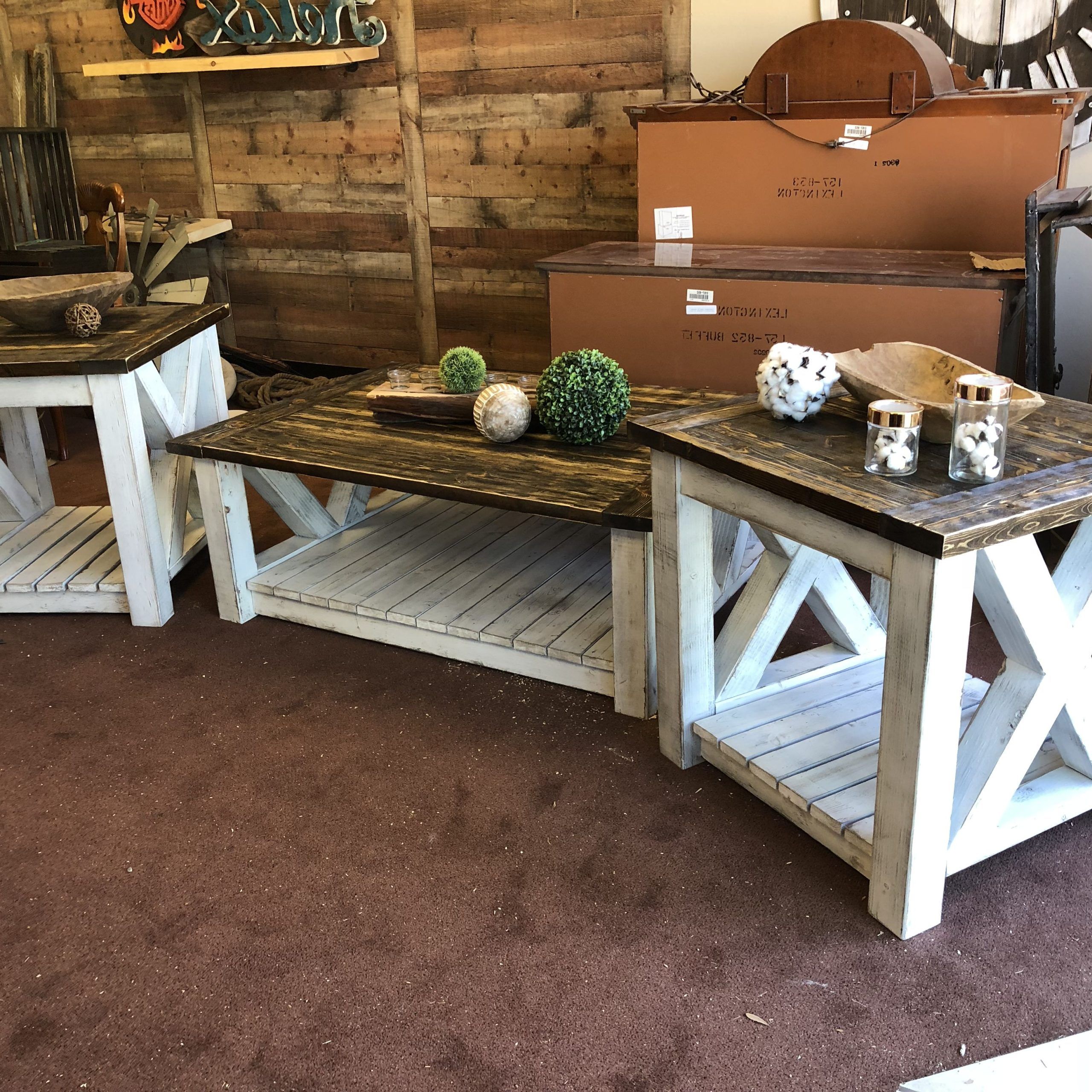 Rustic, Distressed Farmhouse Coffee And End Tablesnailbender’s In Throughout Living Room Farmhouse Coffee Tables (Gallery 5 of 20)