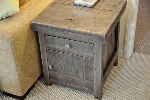 Rustic End Table In Grey Inside Rustic Gray End Tables (View 8 of 20)